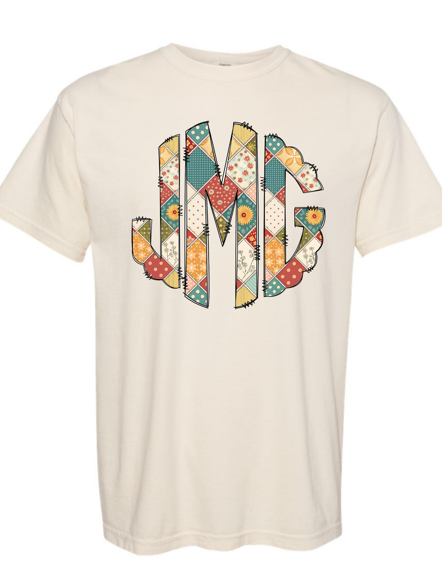 Patchwork Initials Dark Fall