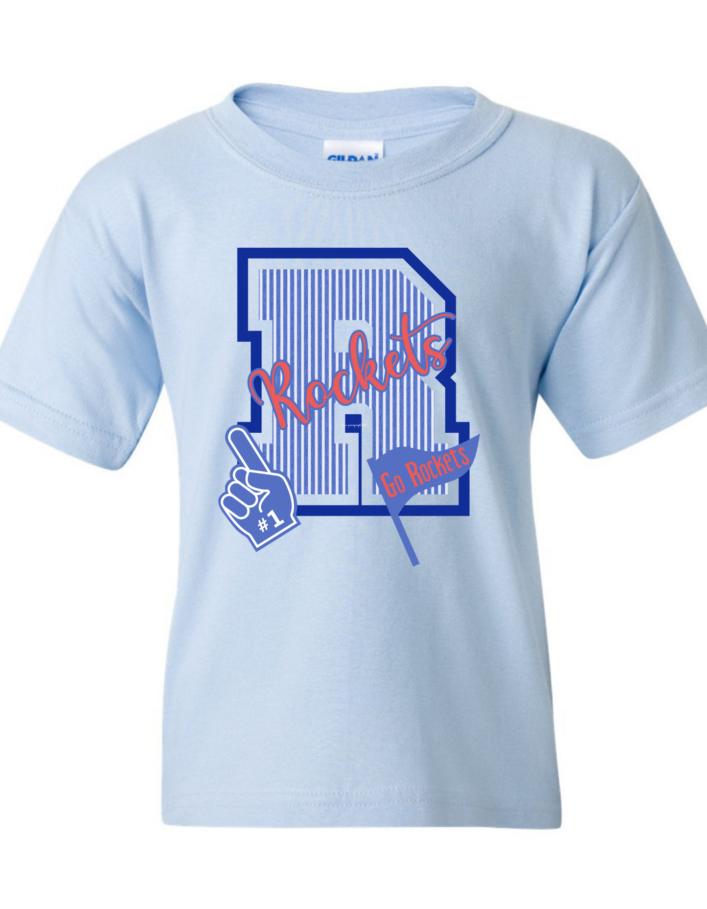 Rockets Seersucker Design with Flag