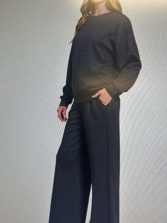 Zenana black two piece set