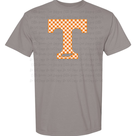 Large Checkerboard T with Tennessee cutout