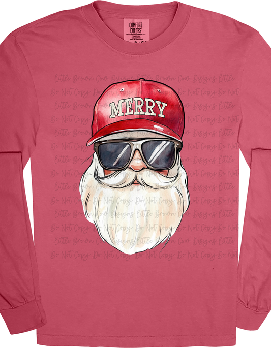 Santa with Baseball Cap