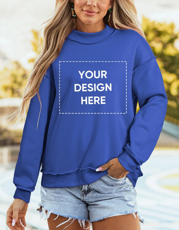 Game Day Oversize Reversible Mock Neck Sweatshirt | S-4X
