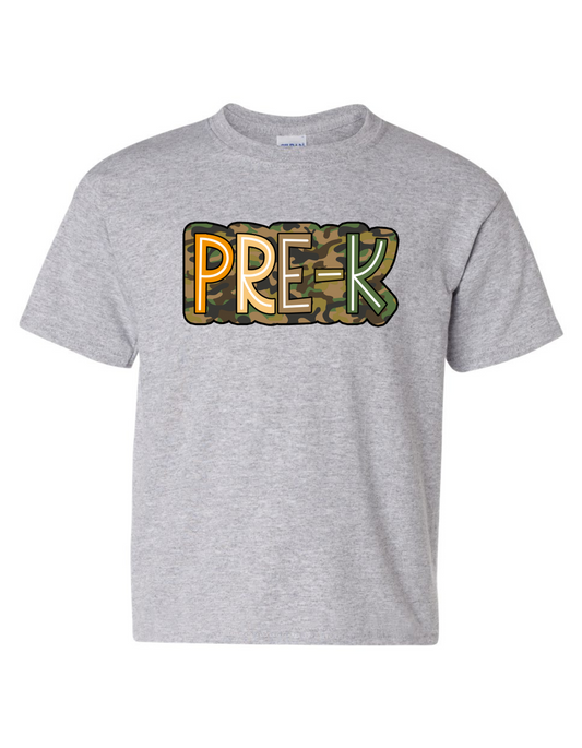 Boy's Camo Back to School Pre-k to 5th