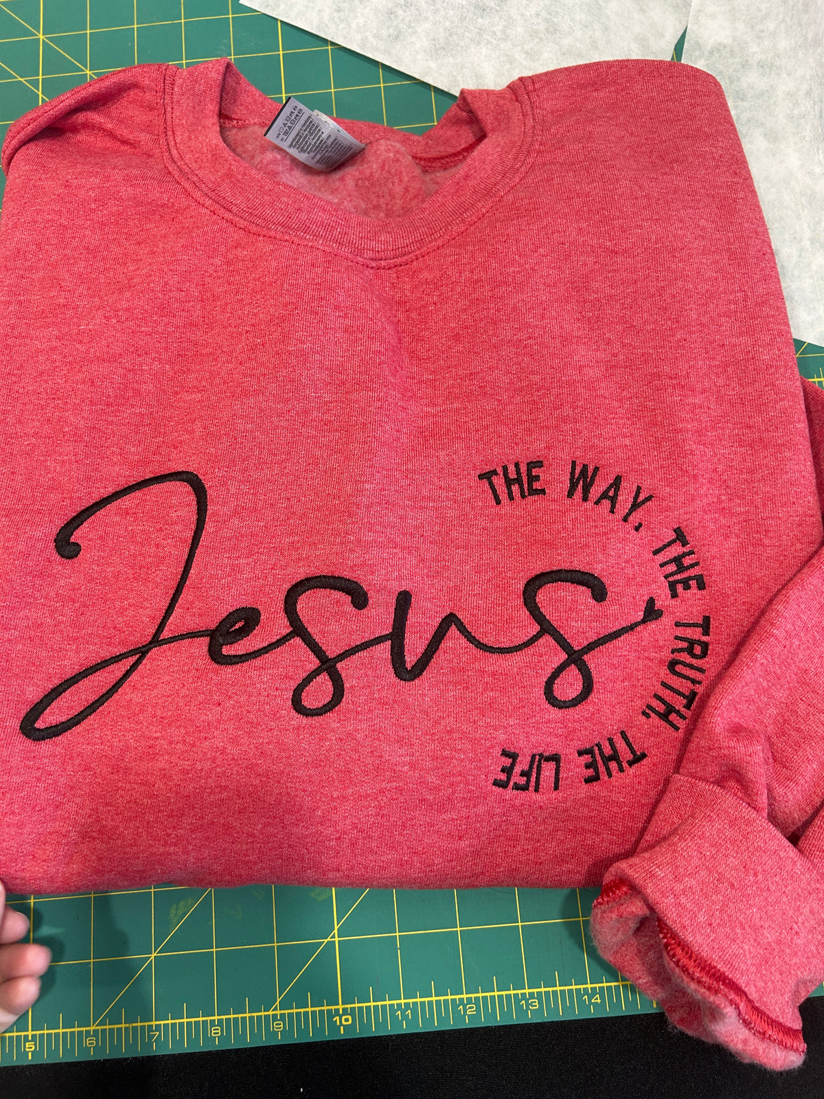 Jesus- The way, the truth, the life Embroidered Sweatshirt