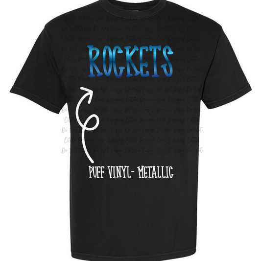 Metallic Blue Puff Rockets