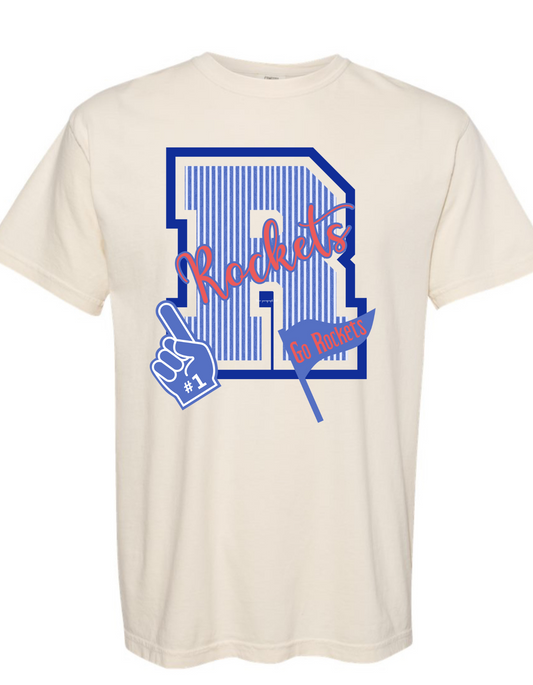 Rockets Seersucker Design with Flag