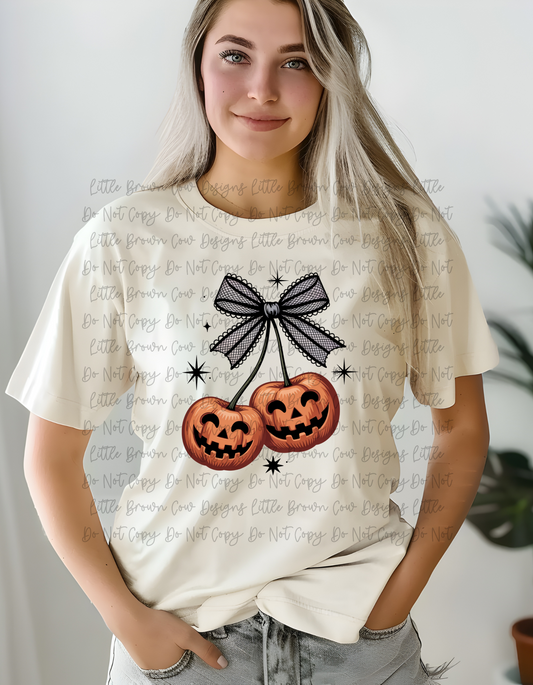 Spooky cherry pumpkins